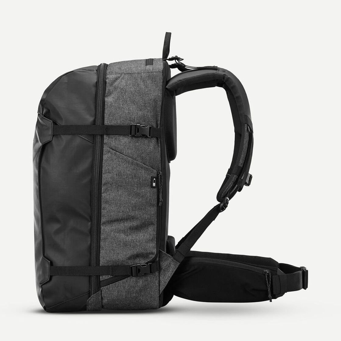 데카트론 백패킹 오거나이저 백팩 40L 트래블 500 스모크 블랙(DECATHLON Backpacking Organizer Backpack 40L Travel 500 Smoked Black) - 5