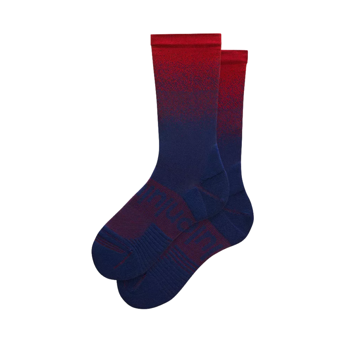 (W) 룰루레몬 파워 스트라이드 크루 삭스 옴브레 옥스포드 레드 클럽하우스 블루((W) Lululemon Power Stride Crew Sock Ombre Oxford Red Clubhouse Blue) - 1