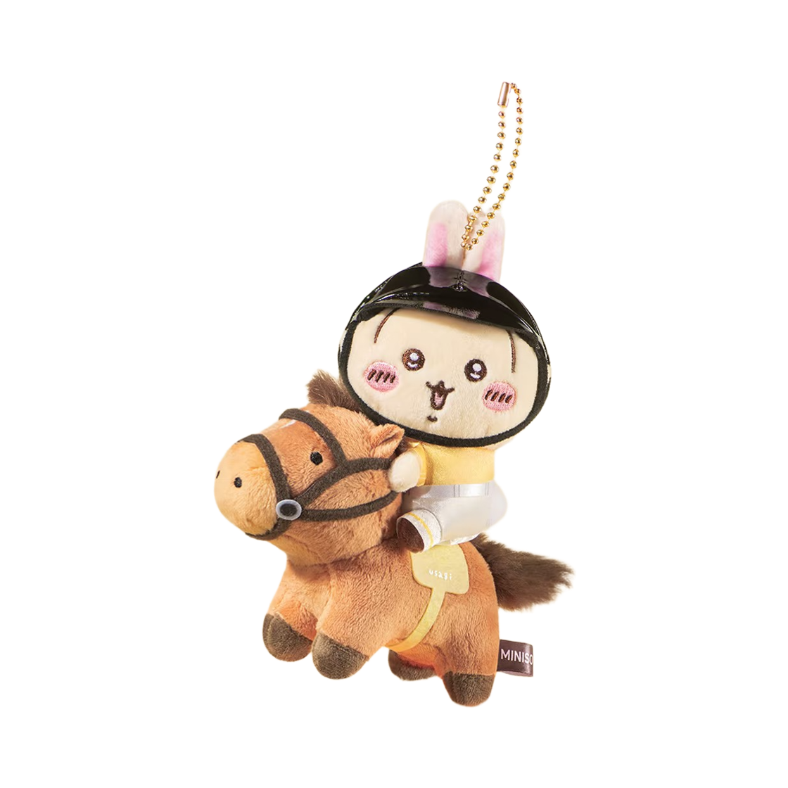 미니소 x 치이카와 승마 시리즈 인형 키링 우사기(Miniso x Chiikawa Equestrian Series Plush Keyring Usagi)