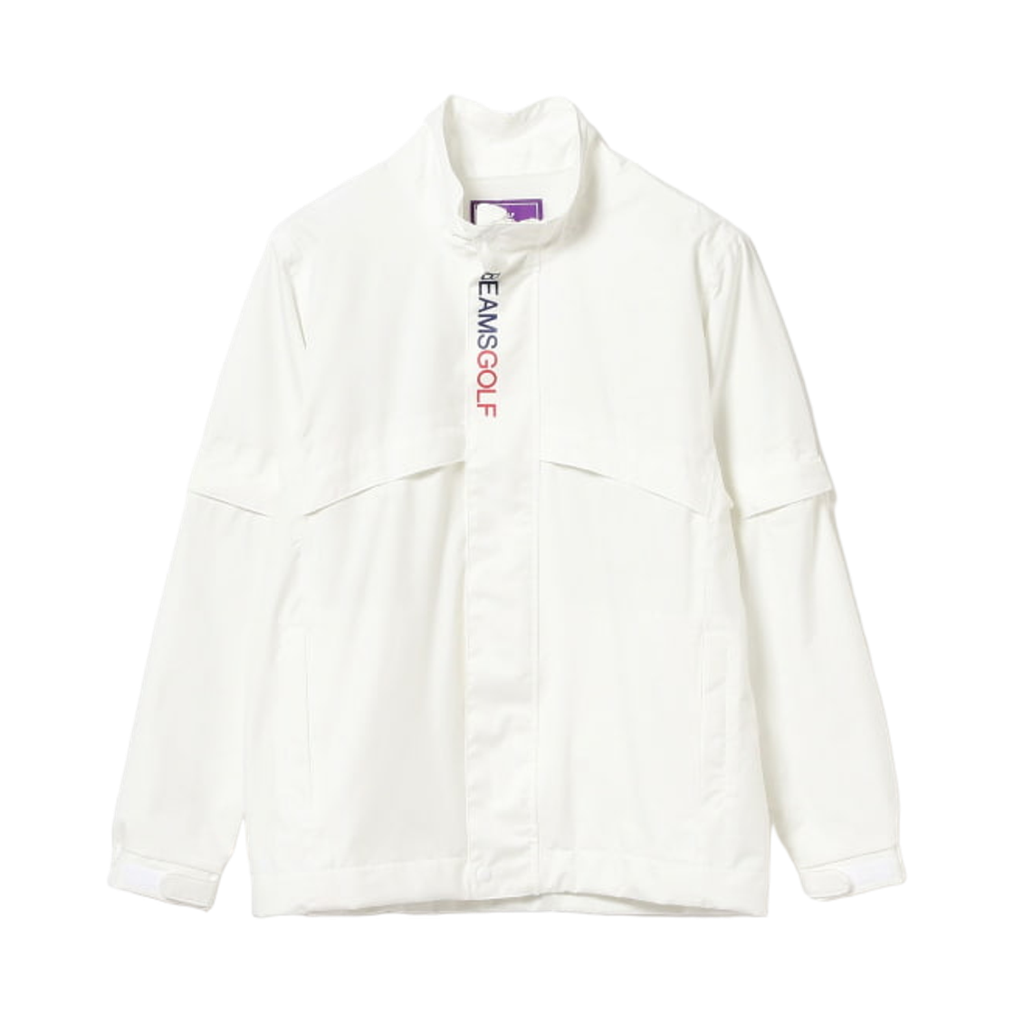 (W) 빔즈 골프 퍼플 라벨 사이토스 컨버터블 레인 자켓 화이트((W) Beams Golf Purple Label Saitos Convertible Rain Jacket White)