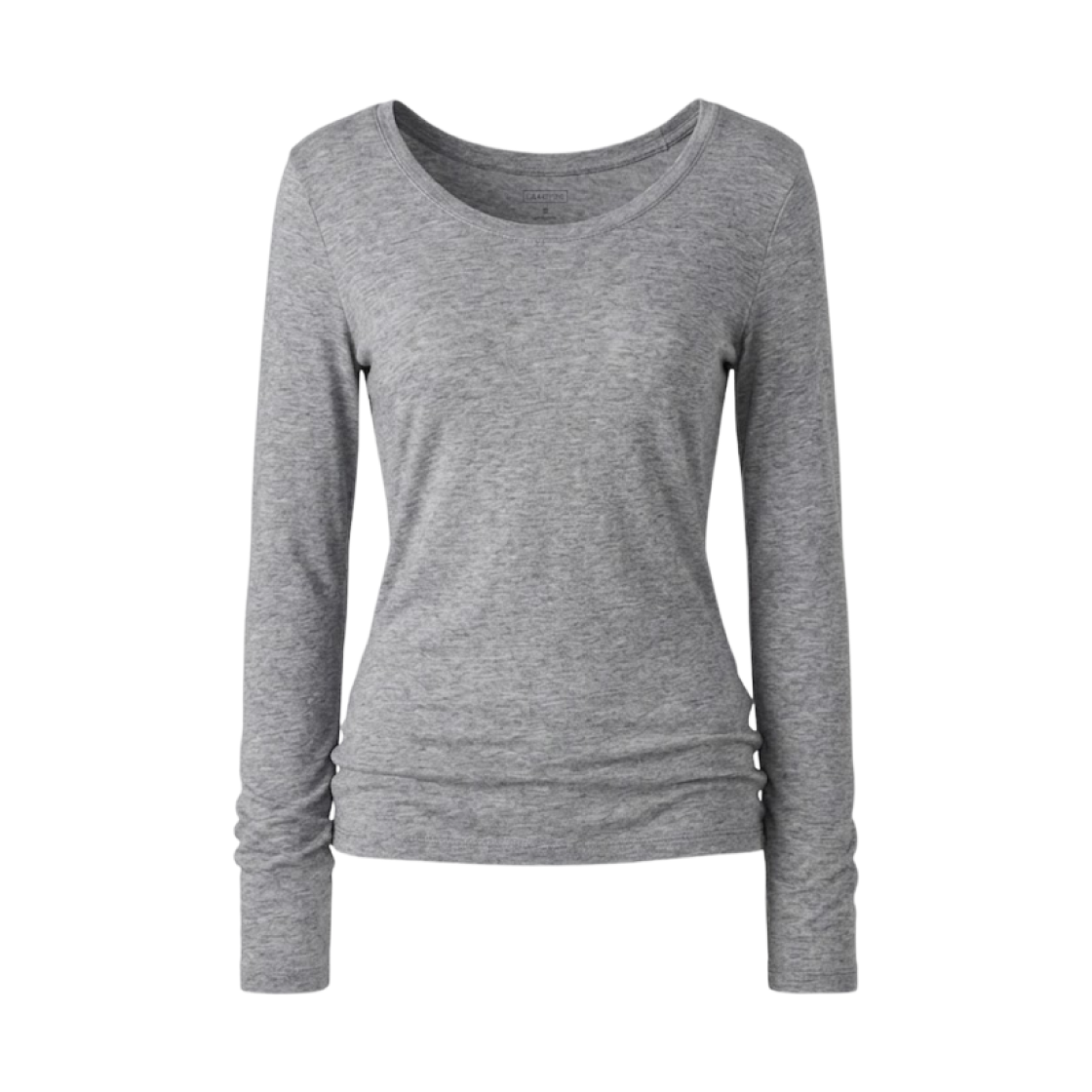 480342-07 (W) Uniqlo C Ultra Warm Heattech Cashmere Blend U-Neck T-Shirt Gray - JP