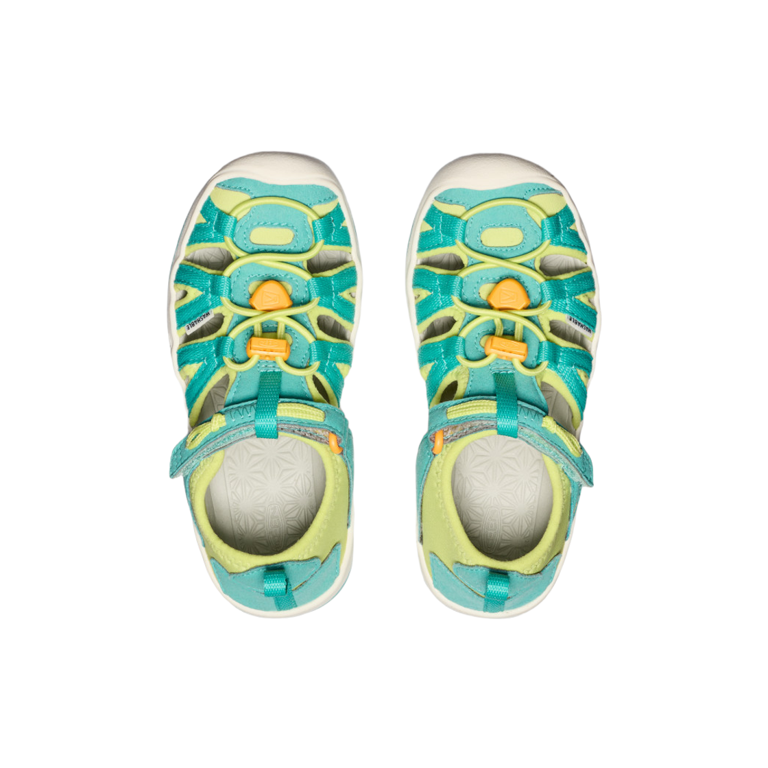 (키즈) 킨 목시 샌들 브라이트 아쿠아 브라이트 메리골드((Kids) Keen Moxie Sandal Bright Aqua Bright Marigold) - 2