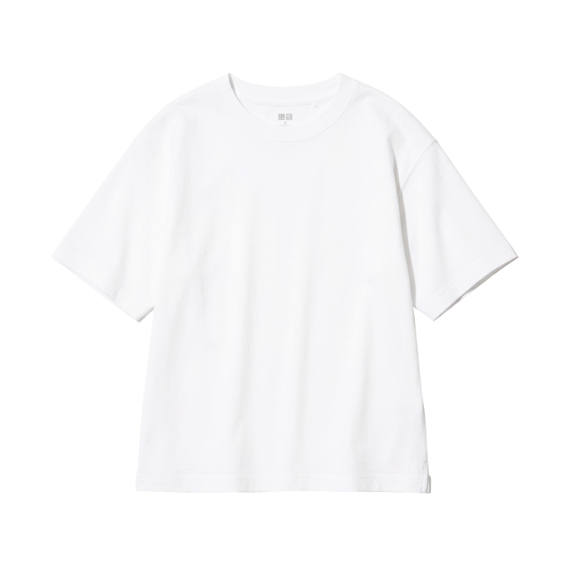 474592-00 (Kids) Uniqlo AIRism Cotton Crewneck T-Shirt White - JP