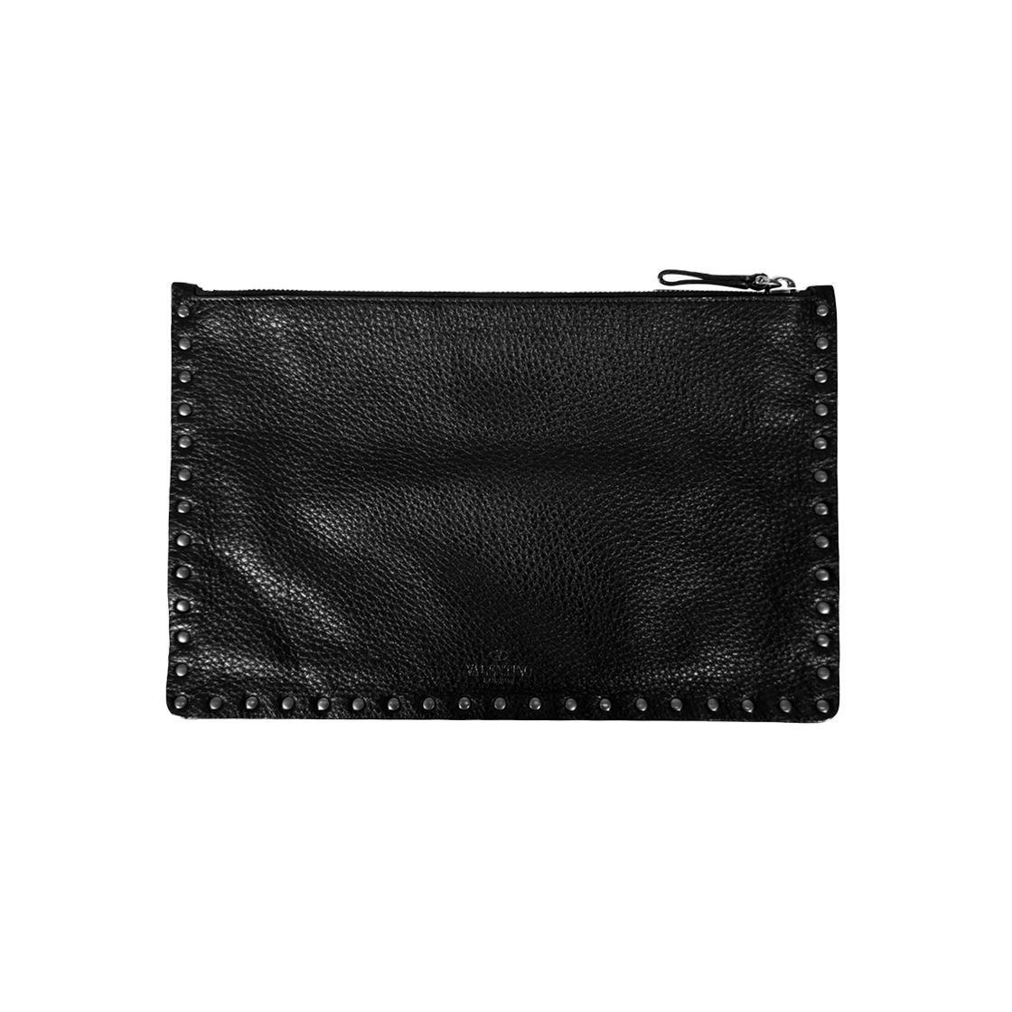 발렌티노 여성 락스터드 롤링 레더 클러치백 블랙 LW2P0269VQ1(Valentino Women's Rockstud Rolling Leather Clutch Bag - Black) - 1