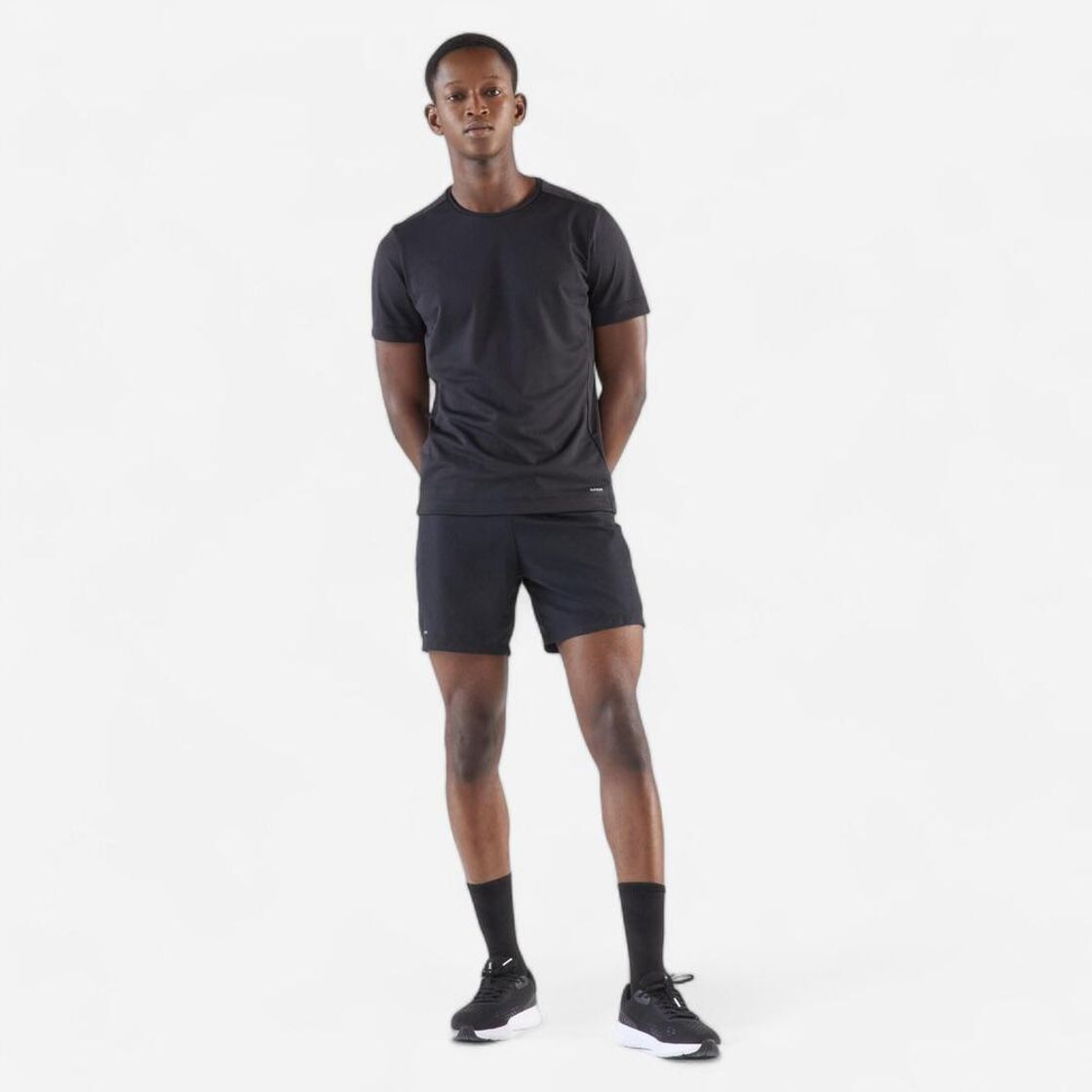 데카트론 남성 러닝 반팔 티 런 드라이 100 스모크 블랙(DECATHLON Men's Running Short-Sleeved T-Shirt Run Dry 100 Smoke Black) - 9
