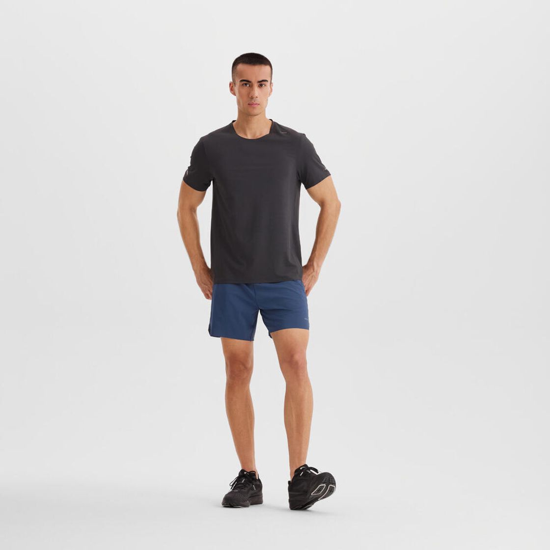 데카트론 남성 러닝 자외선 차단 반팔 티 런 드라이 500 카본 그레이(DECATHLON Men's Running UV Protection Short-Sleeved T-Shirt Run Dry 500 Carbon Grey) - 4