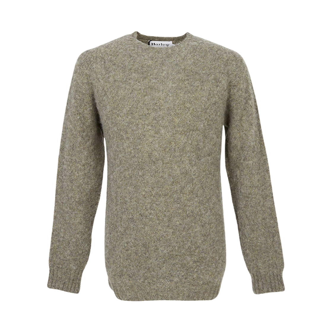 할리 오브 스코틀랜드 쉐기 독 크루넥 스웨터 파슬(Harley of Scotland Shaggy Dog Crewneck Sweater Fossil)