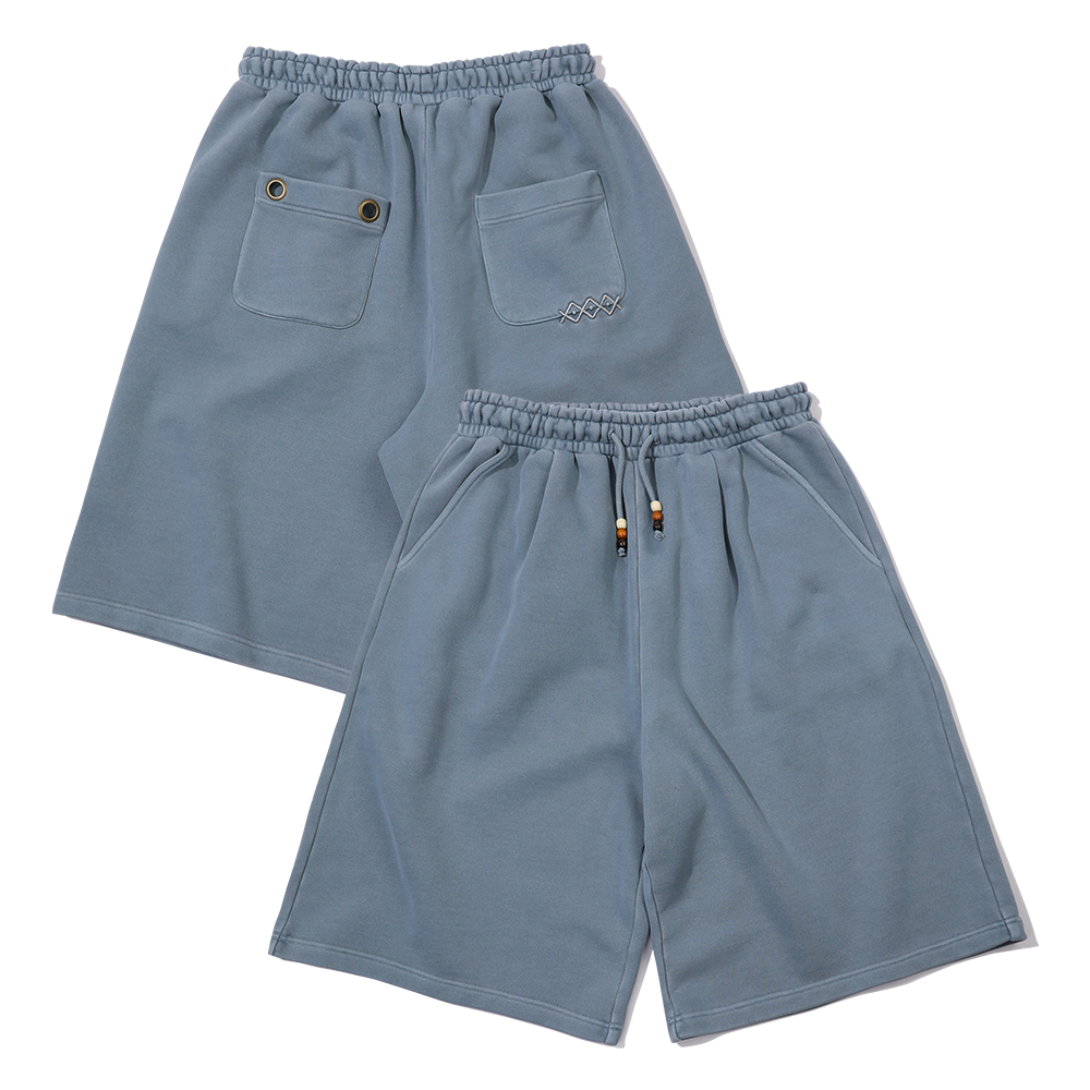 메인부스 헤이즈 스웻 쇼츠 애쉬 블루(MAINBOOTH Haze Sweat Shorts Ash Blue) - 1