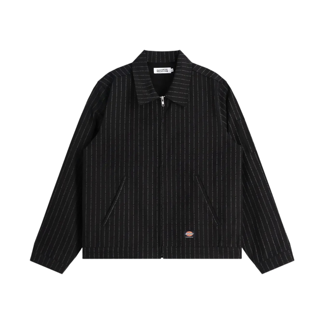 안티 소셜 소셜 클럽 x 디키즈 스트라이프 워크 자켓 블랙