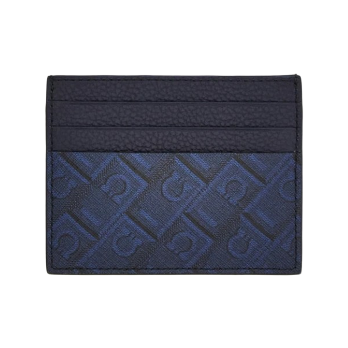 페라가모 모노그램 크레딧 카드 홀더 다크 블루 네이비 블랙(Ferragamo Monogram Credit Card Holder Dark Blue Navy Black) - 2