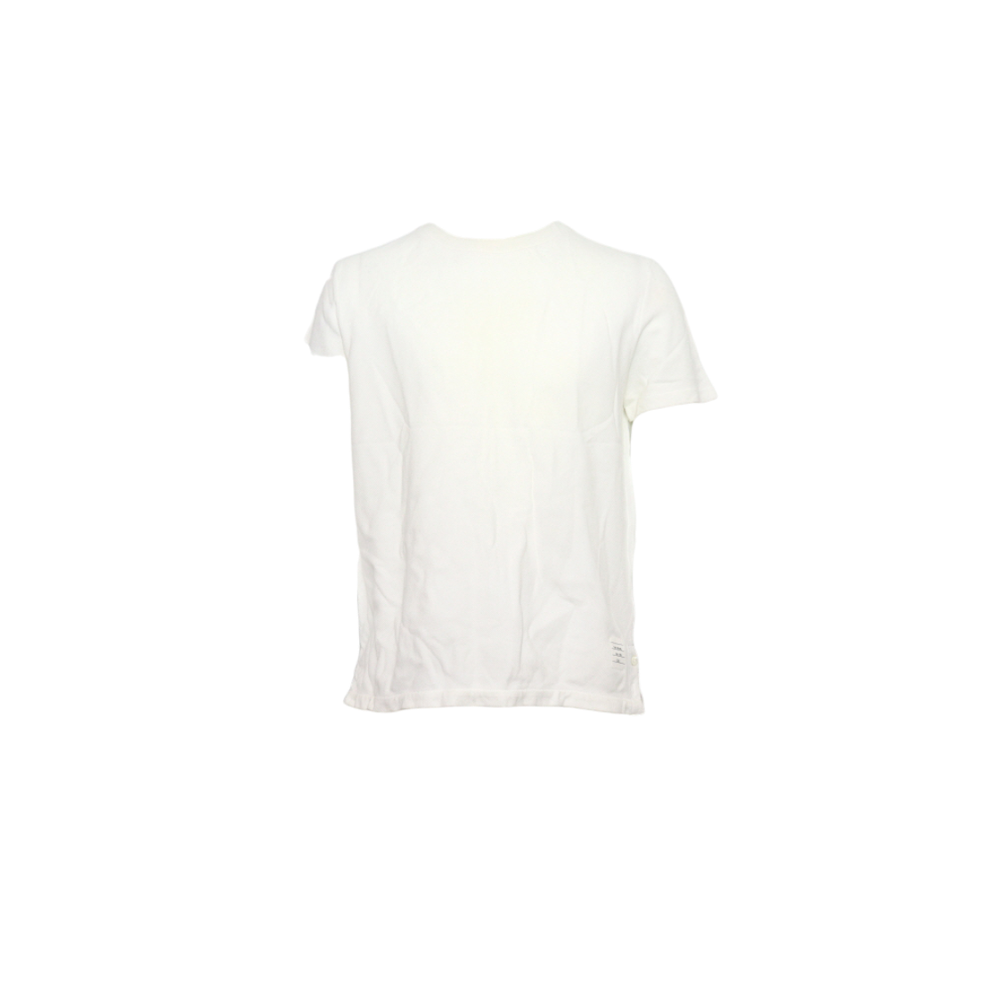 ITOPSATUBC8P THOM BROWNE MJS056A White Cotton Loopback Stripe T-Shirt