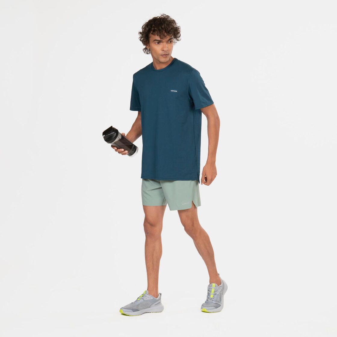 데카트론 남성 러닝 반팔 티 런 드라이 500 틸 블루(DECATHLON Men's Running Short-Sleeved T-Shirt Run Dry 500 Teal Blue) - 5