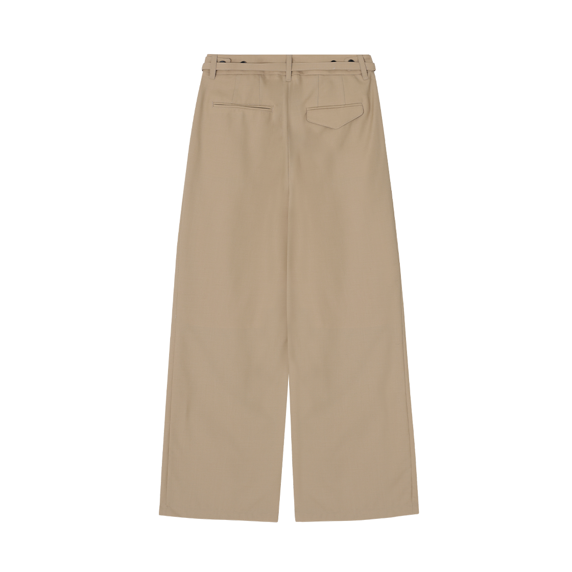 (W) 송지오 세미 와이드 벨티드 팬츠 카멜((W) SONGZIO Semi Wide Belted Pants Camel) - 2