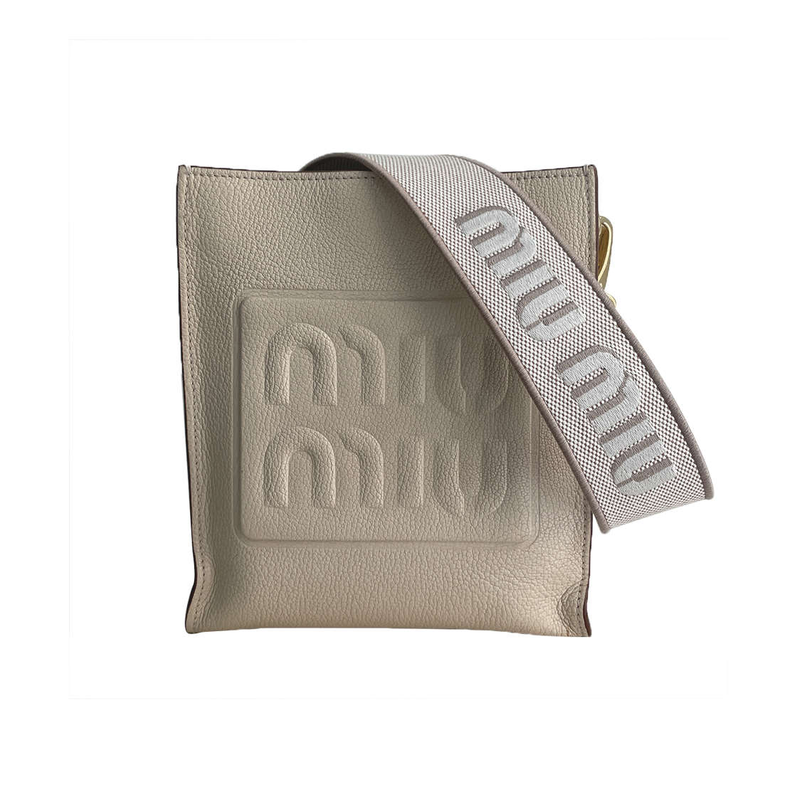 미우미우 마드라스 레더 숄더백 5BC144 2AJB F0242(Miu Miu Madras Leather Shoulder Bag 5BC144 2AJB F0242) - 1