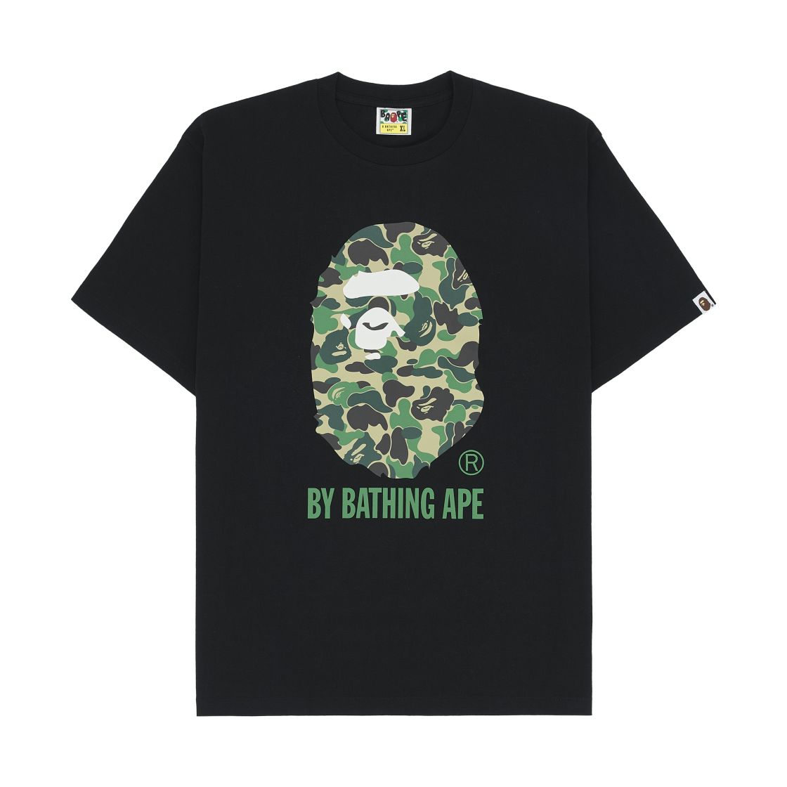 베이프 ABC 카모 바이 베이싱 에이프 티셔츠 블랙 그린(BAPE ABC Camo By Bathing Ape T-Shirt Black Green)