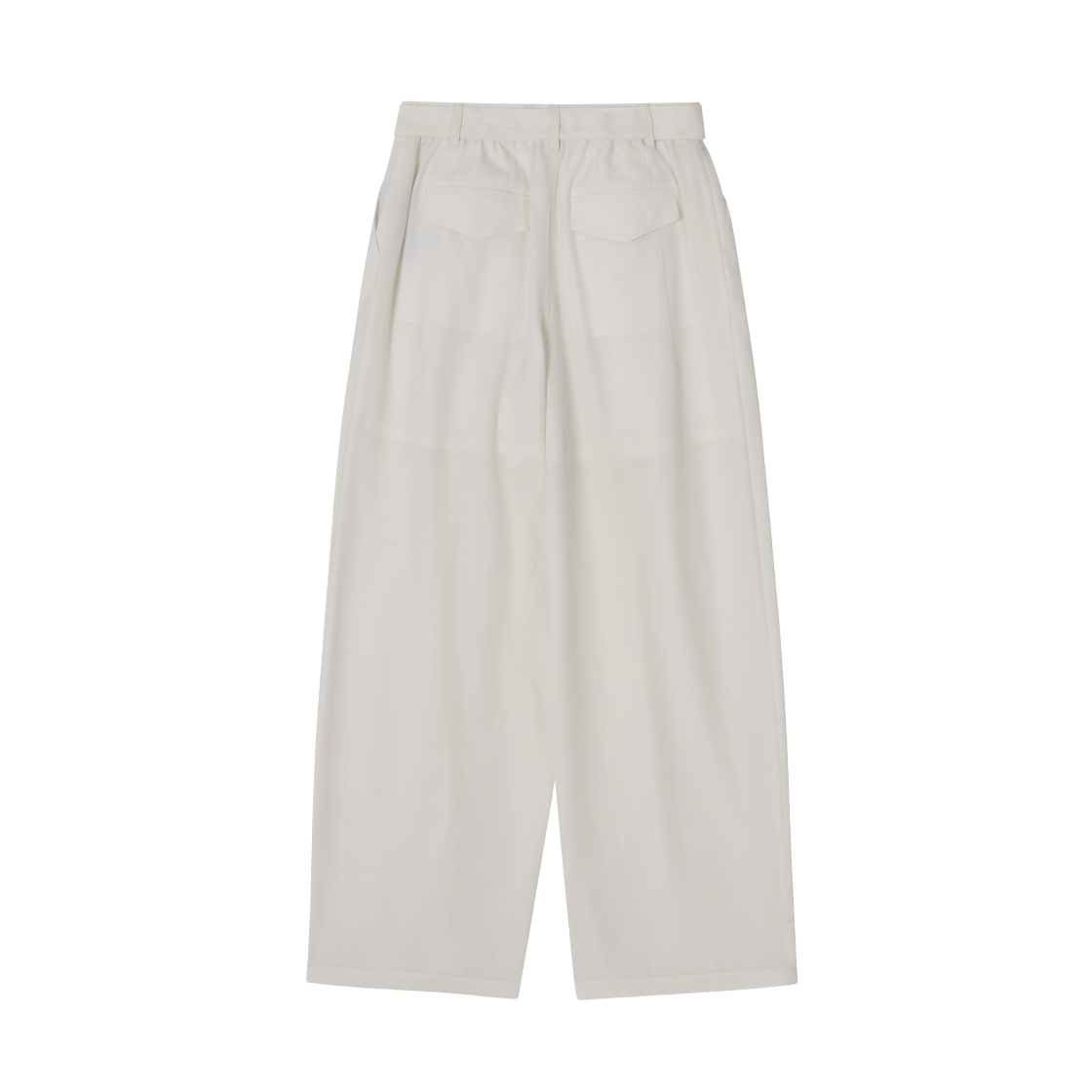 (W) 송지오 크로스 폴드 커브 팬츠 아이보리((W) SONGZIO Cross Fold Curved Pants Ivory) - 2