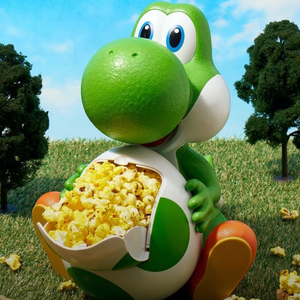 CGV x Super Mario Yoshi Popcorn Bucket 착용 스타일