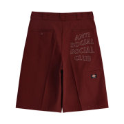 Anti Social Social Club x Dickies Work Shorts Burgundy