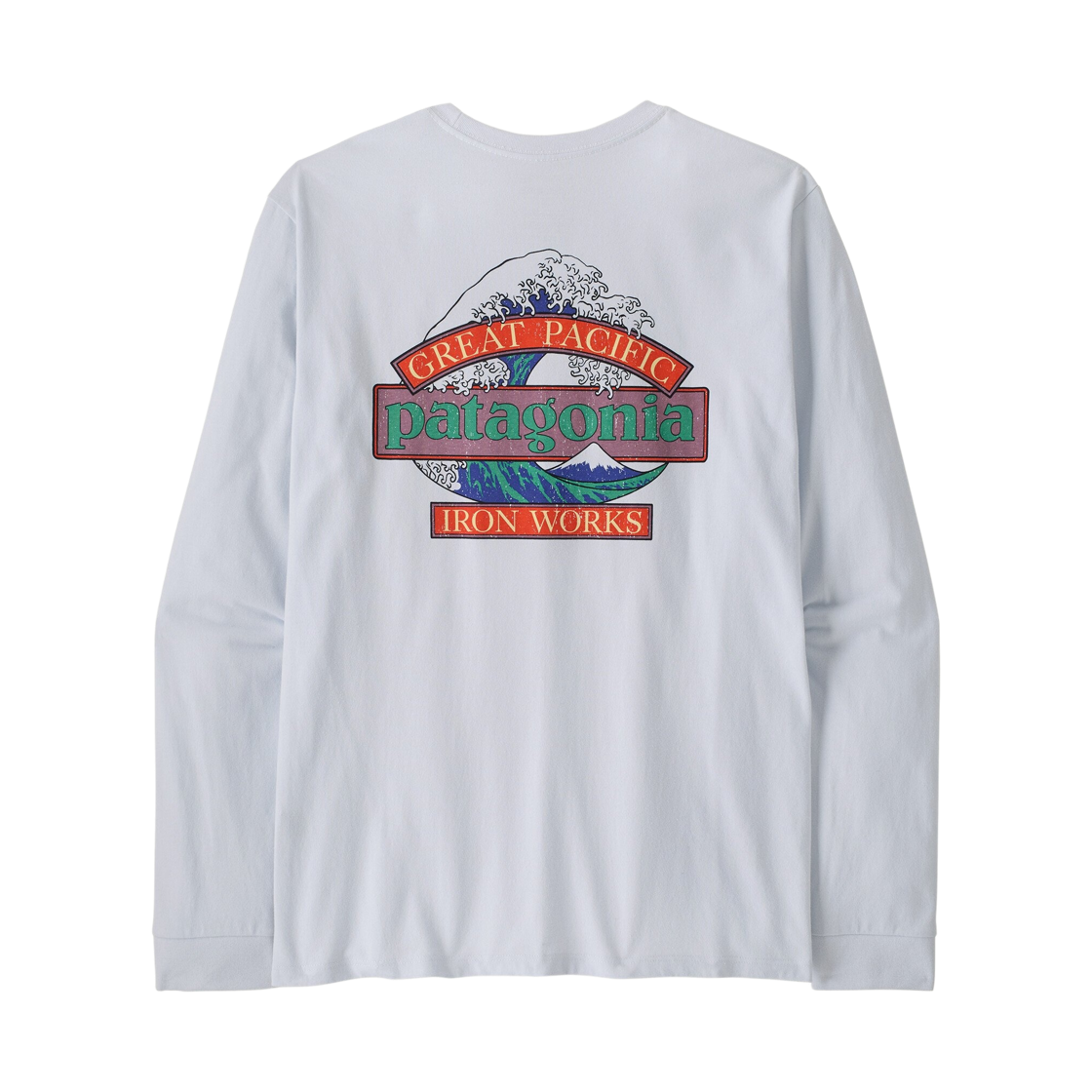 파타고니아 롱슬리브 그레이트 웨이브 리스폰시빌리 티셔츠 화이트(Patagonia Long Sleeved Great Waves Responsibili T-Shirt White) - 2