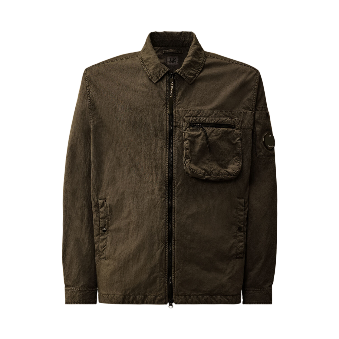 C.P. 컴퍼니 파나마-R 지퍼 렌즈 오버셔츠 건메탈 그레이 - 26SS(C.P. Company Panama-R Zipped Lens Overshirt Gunmetal Grey - 26SS) - 1