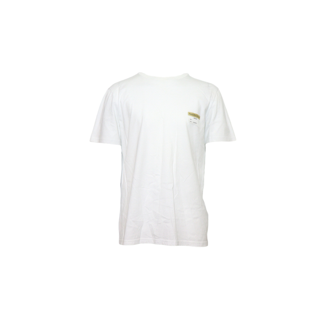 ITRN58UWEGUA Dior White Cotton Marignan Patch Men Short Sleeve T-Shirt