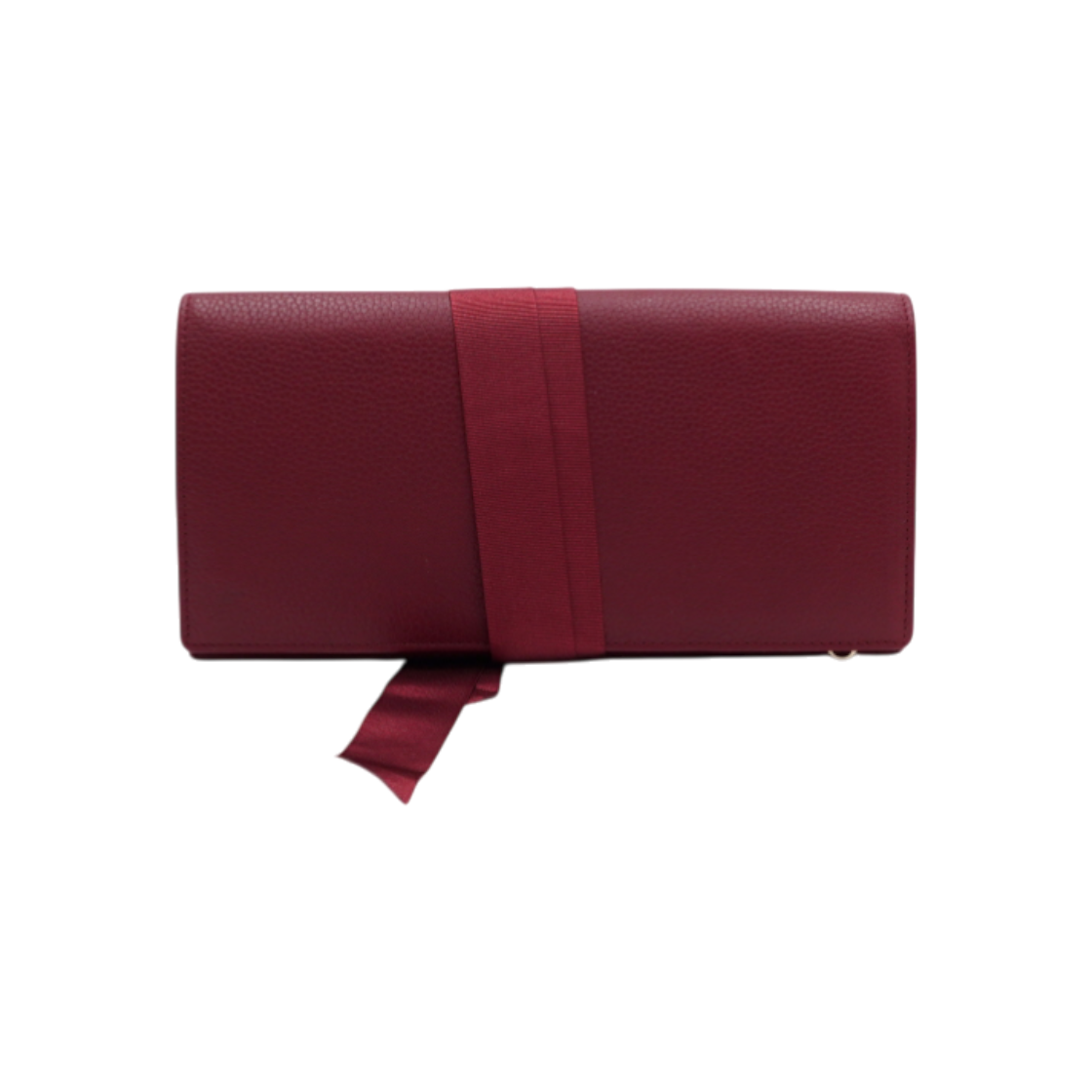 ITFUWAJIDUCD Cartier Red Calfskin Double Flap Multi-Pouch Clutch Bag