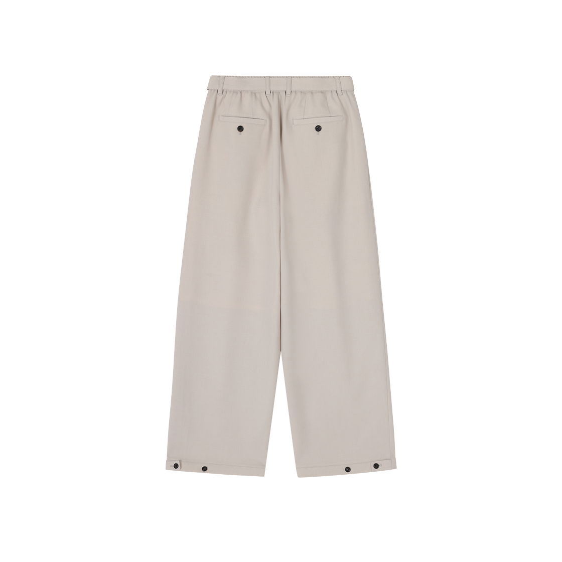 (W) 송지오 레벨 볼륨 세미 와이드 팬츠 라이트 베이지((W) SONGZIO Level Volume Semi Wide Pants Light Beige) - 2