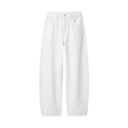 (W) Uniqlo Baggy Curve Jeans White - JP