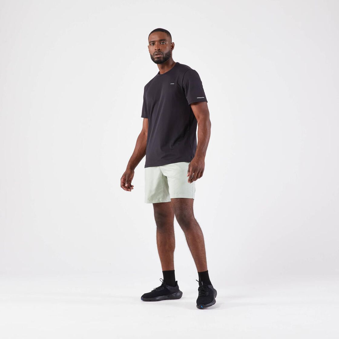 데카트론 남성 러닝 반팔 티 런 드라이 500 스모크 블랙(DECATHLON Men's Running Short-Sleeved T-Shirt Run Dry 500 Smoke Black) - 2
