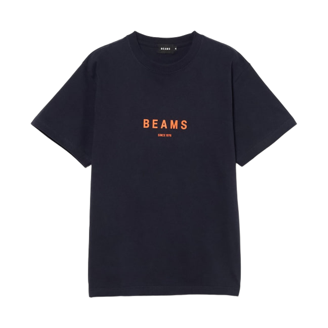 11-08-1666-591 Beams Logo T-Shirt Navy
