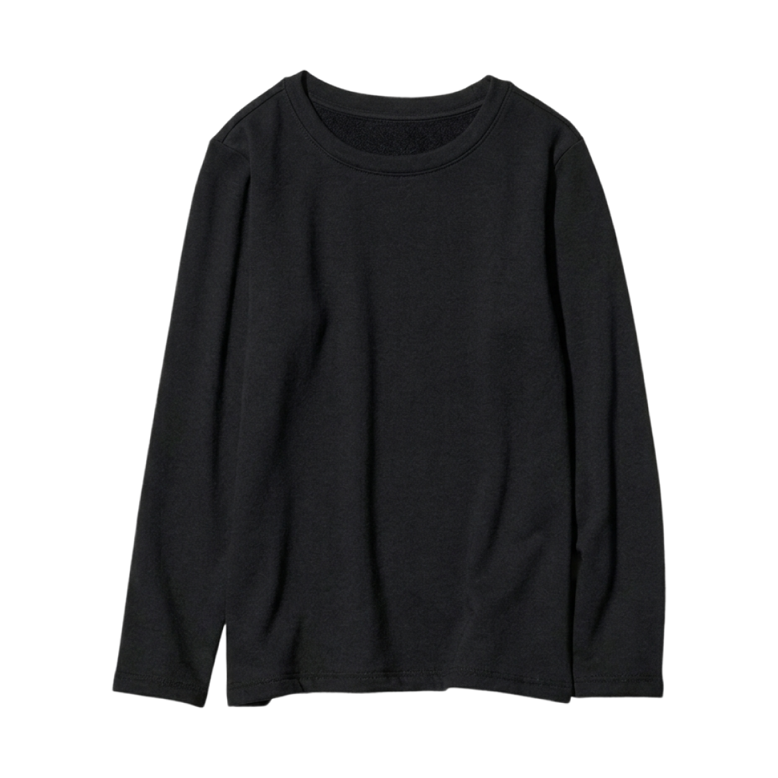 478634-09 (Kids) Uniqlo Heattech Ultra Warm Crewneck Long Sleeve T-Shirt Black - JP