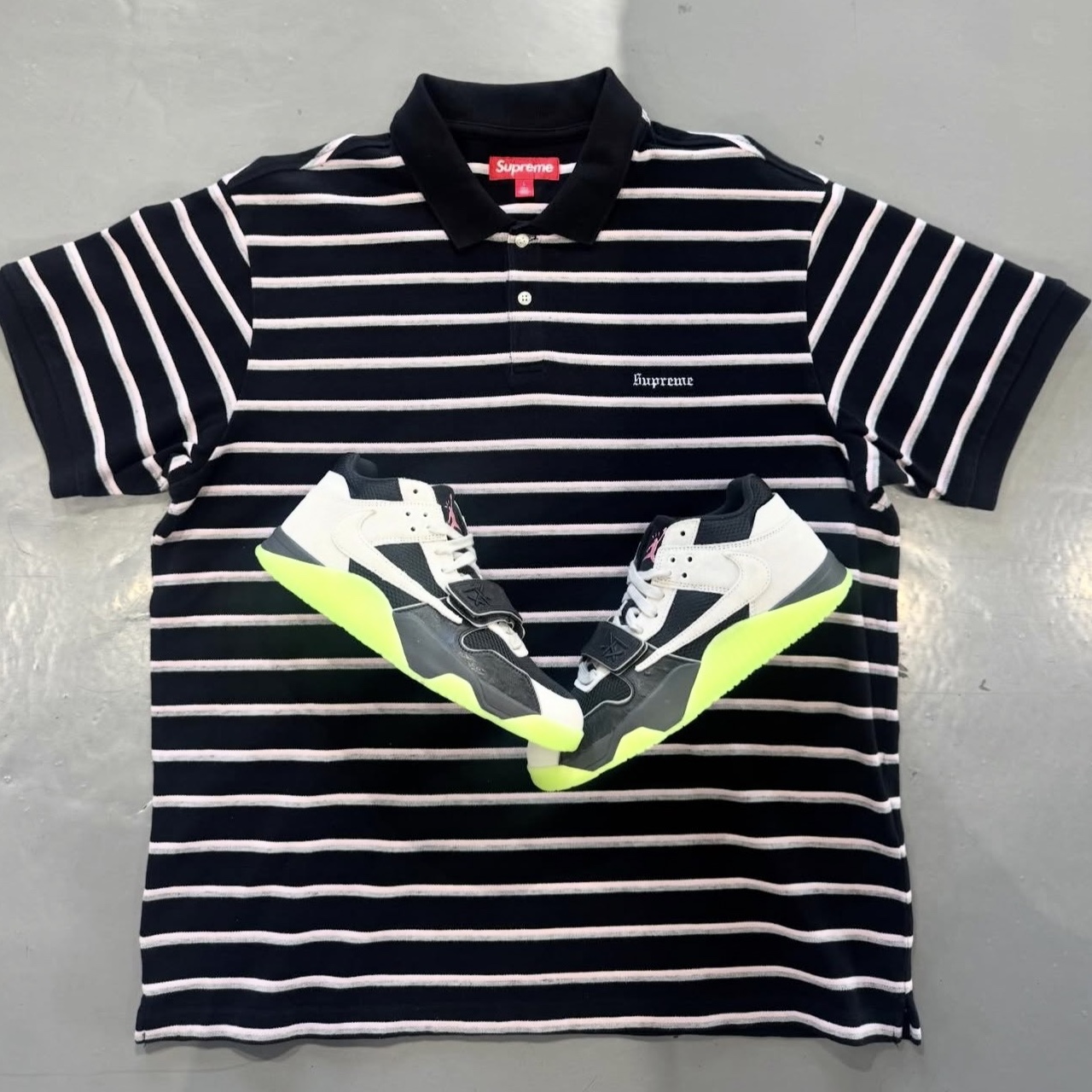Ｄ*様 26SS supreme washed stripe polo WHIT Supreme Washed Stripe STYLE | KREAM