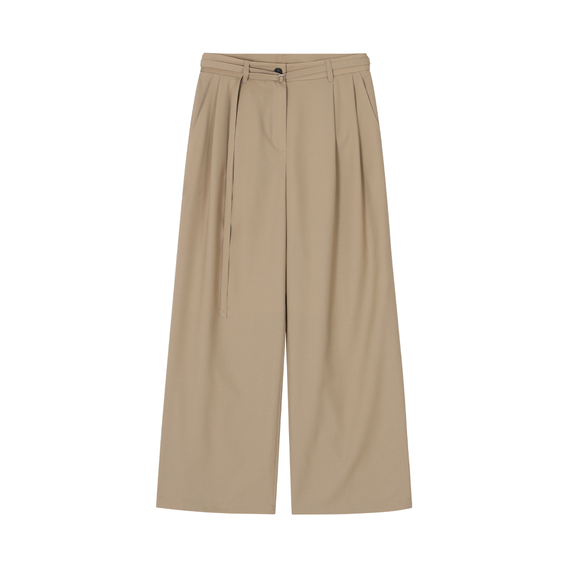 WI2PT217CM (W) SONGZIO Semi Wide Belted Pants Camel