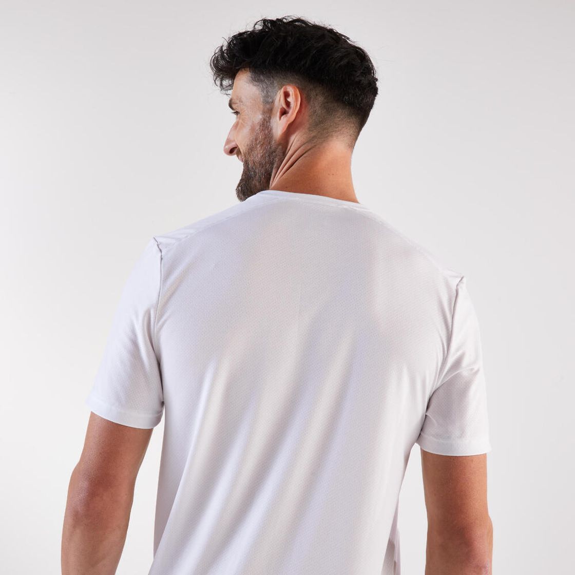 데카트론 남성 러닝 반팔 티 런 100 울트라 화이트(DECATHLON Men's Running Short-Sleeved T-Shirt Run 100 Ultra White) - 3