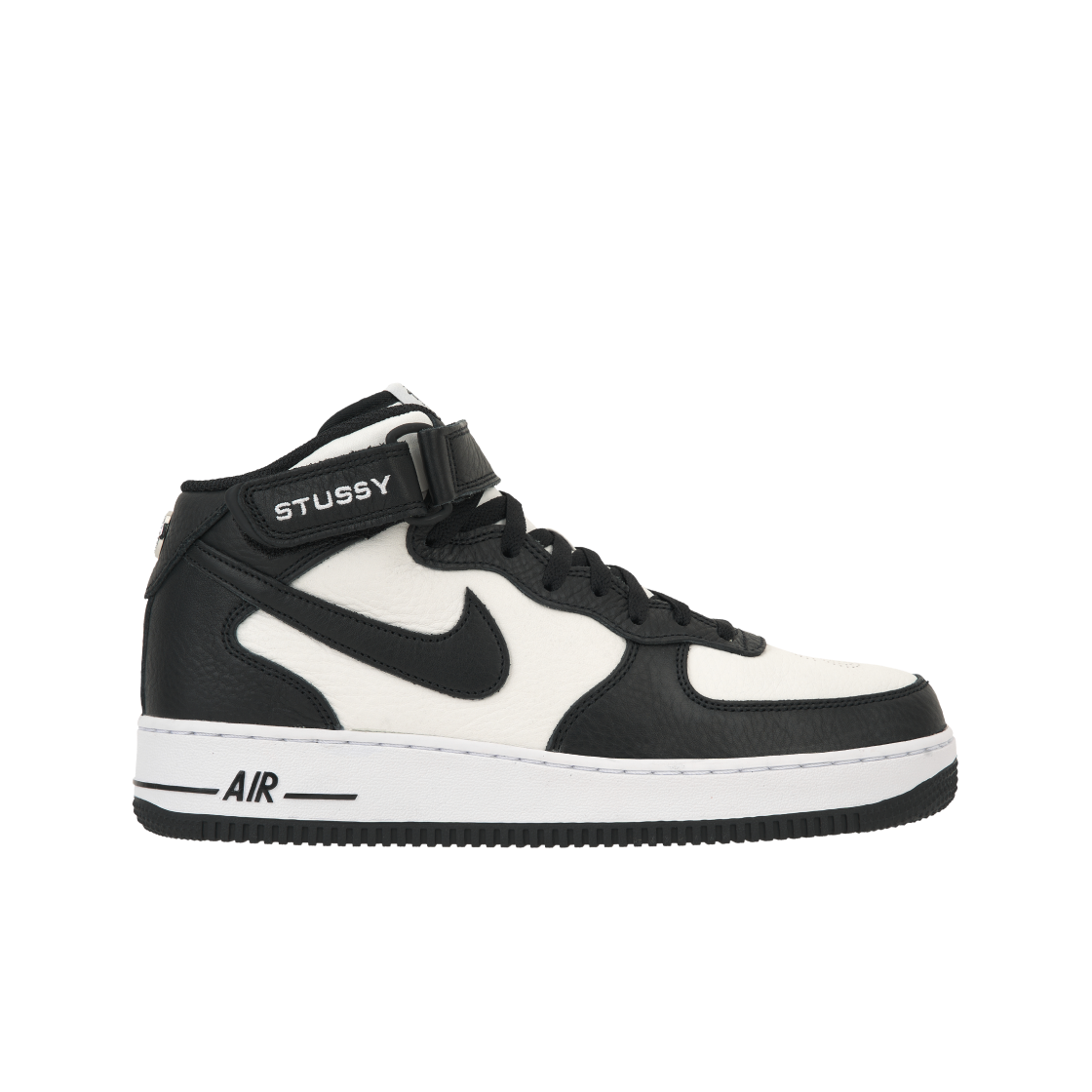 나이키 x 스투시 에어포스 1 '07 미드 SP 블랙 앤 라이트 본