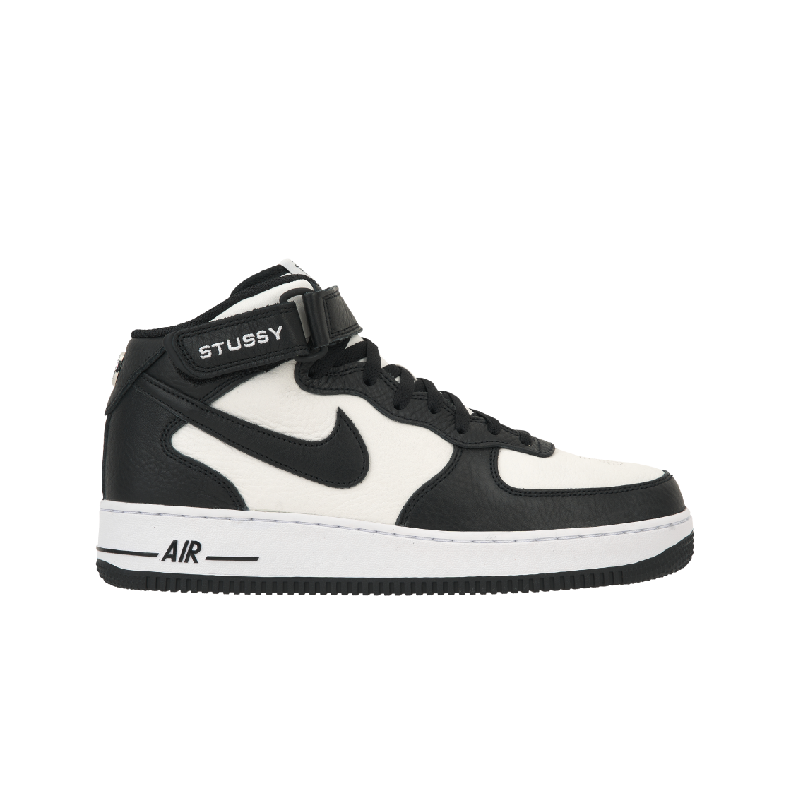 나이키 x 스투시 에어포스 1 '07 미드 SP 블랙 앤 라이트 본(Nike x Stussy Air Force 1 '07 Mid SP Black and Light Bone)