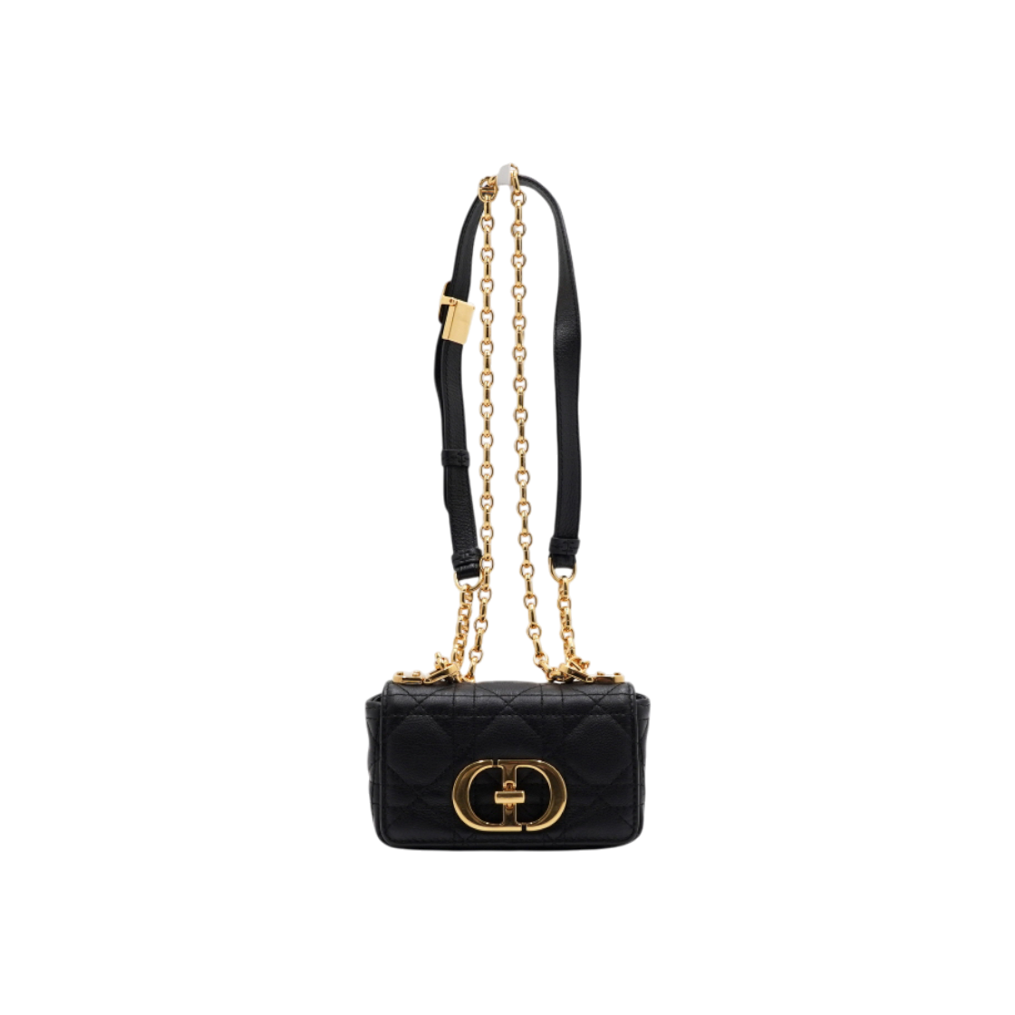 ITEF4F3V9GJD Dior S2022UWHC Black Cannage Caro Micro Shoulder &Crossbody Bag
