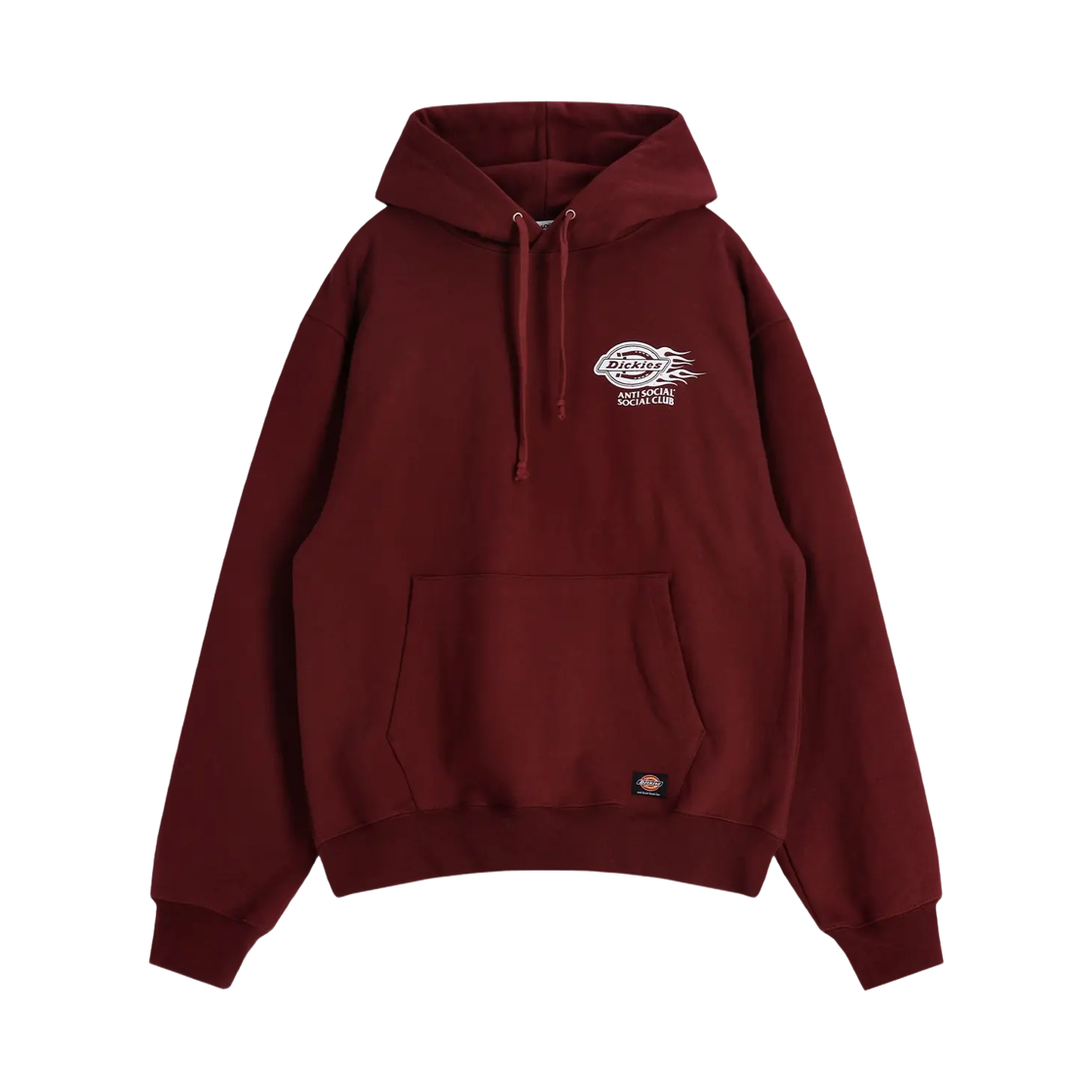 안티 소셜 소셜 클럽 x 디키즈 플레임 후드 버건디(Anti Social Social Club x Dickies Flame Hoodie Burgundy) - 2