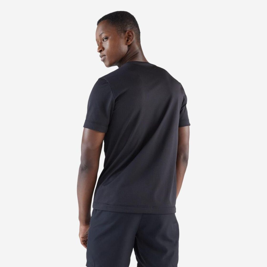 데카트론 남성 러닝 반팔 티 런 드라이 100 스모크 블랙(DECATHLON Men's Running Short-Sleeved T-Shirt Run Dry 100 Smoke Black) - 4