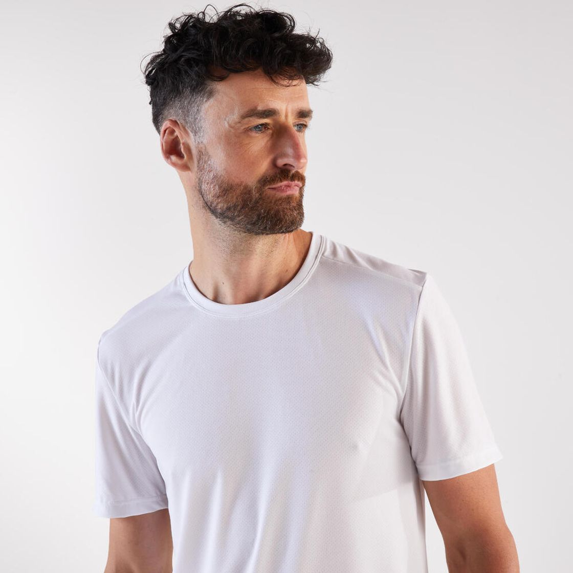 데카트론 남성 러닝 반팔 티 런 100 울트라 화이트(DECATHLON Men's Running Short-Sleeved T-Shirt Run 100 Ultra White) - 4