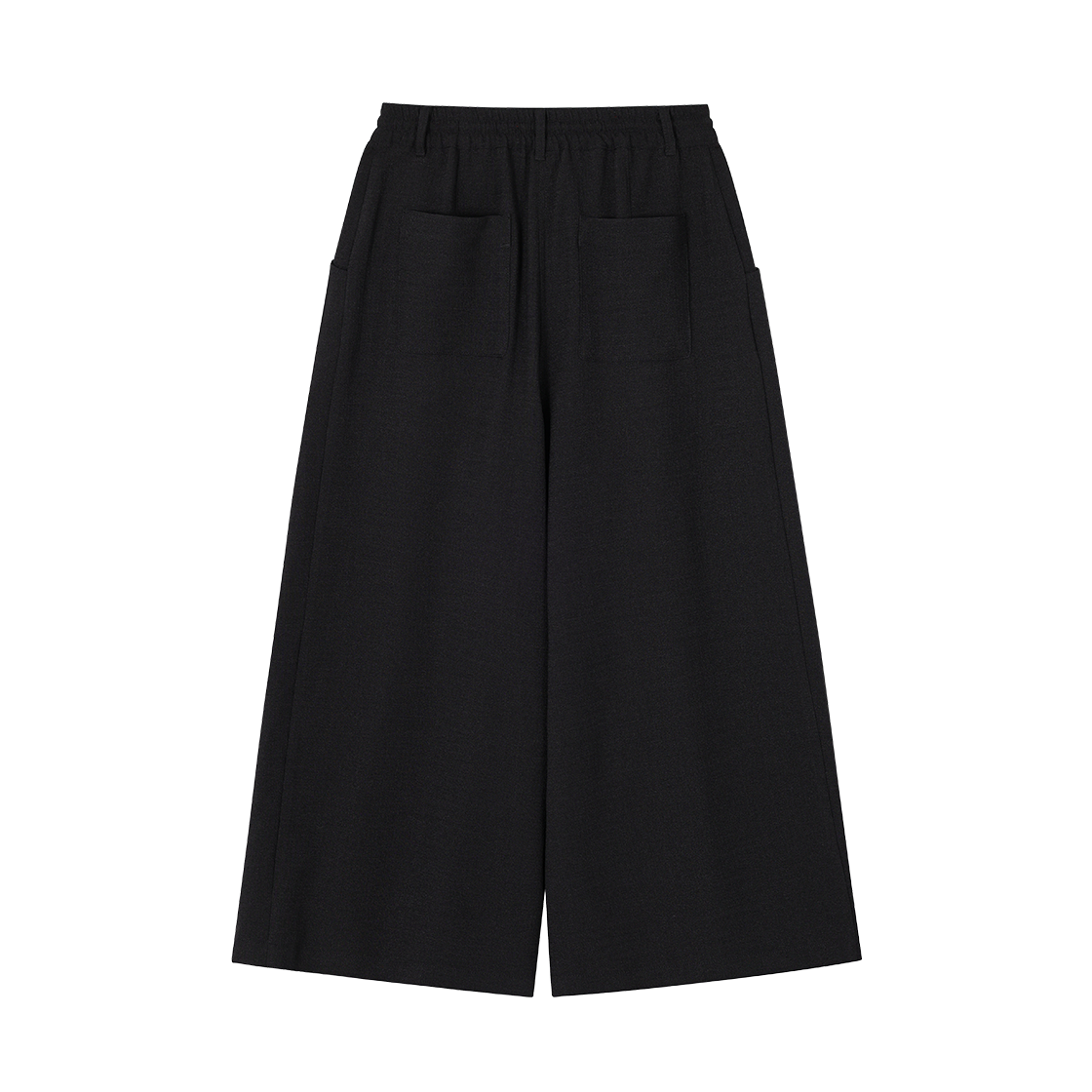 (W) 송지오 크롭 와이드 린넨 팬츠 블랙((W) SONGZIO Crop Wide Linen Pants Black) - 2