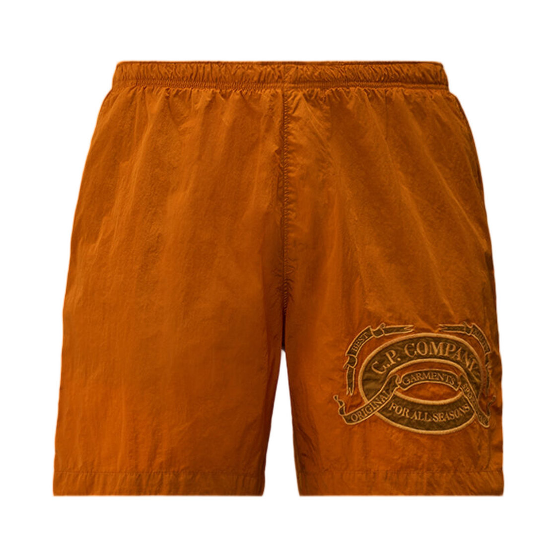20CMBW262A006369G436 C.P. Company Eco-Chrome R Graphic Embroidery Swim Shorts Desert Sun Orange - 26SS