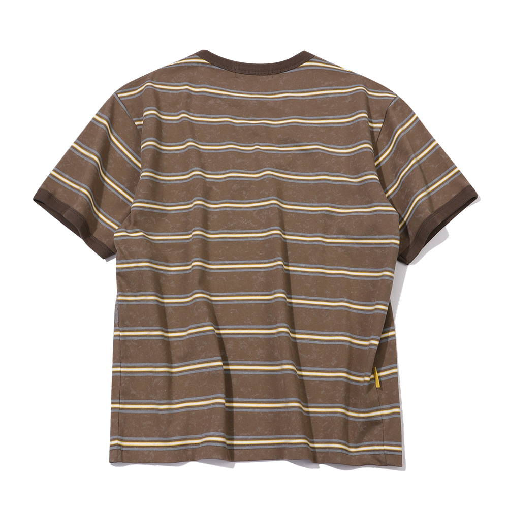 메인부스 러프 스타 스트라이프 티셔츠 브라운(MAINBOOTH Rough Star Stripe T-shirt Brown) - 2