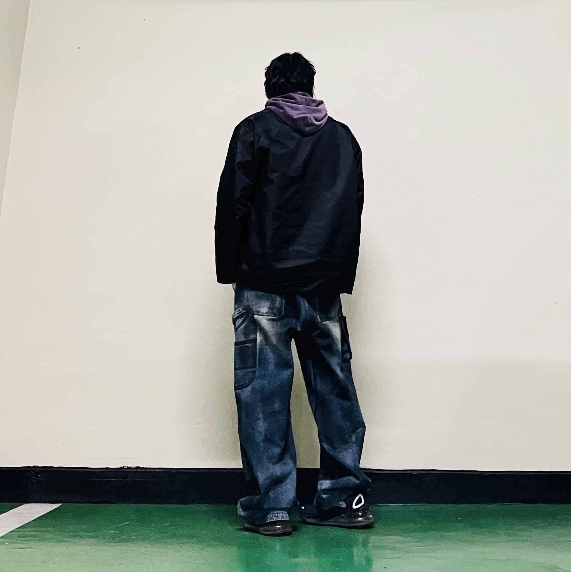 Needles Track Hoodie Velour Purple, Essentials Coach Jacket Dark Slate/Stretch Limo/Black - 20FW 착용 스타일 - 7
