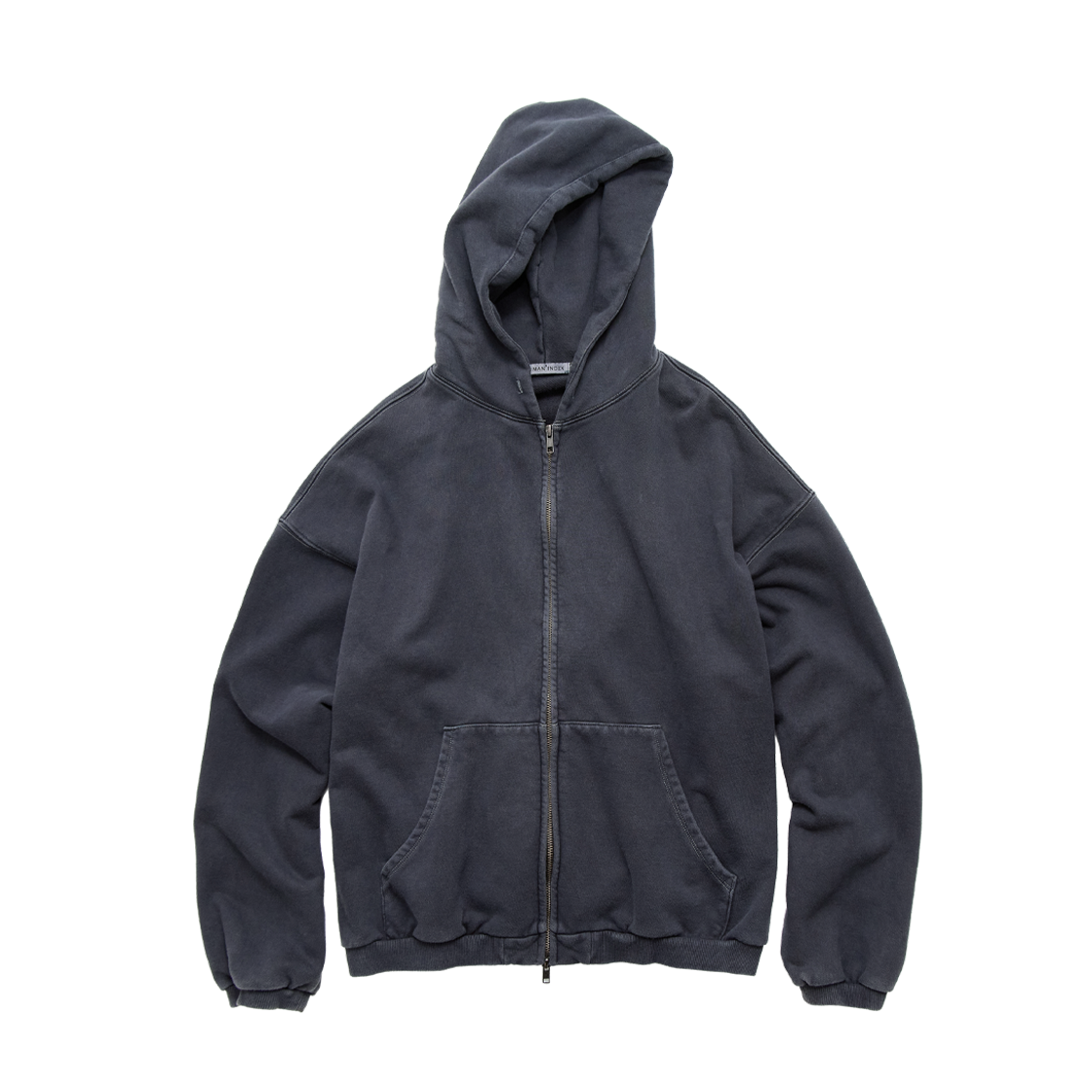 폴리테루 휴먼인덱스 휴먼 오버다이드 집 후디 퍼플 네이비(Polyteru Human Index Human Overdyed Zip Hoodie Purple Navy)