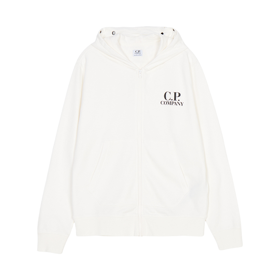 CMF01ALCA6910135 (Kids) C.P. Company Zip Hooded Sweatshirt White - 26SS