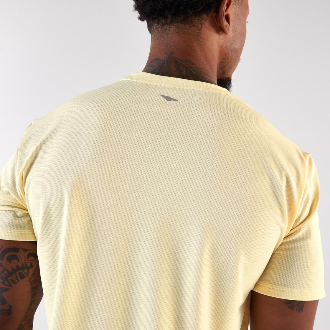 데카트론 남성 러닝 반팔 티 런 드라이 500 바닐라 옐로우(DECATHLON Men's Running Short-Sleeved T-Shirt Run Dry 500 Vanilla Yellow) - 6