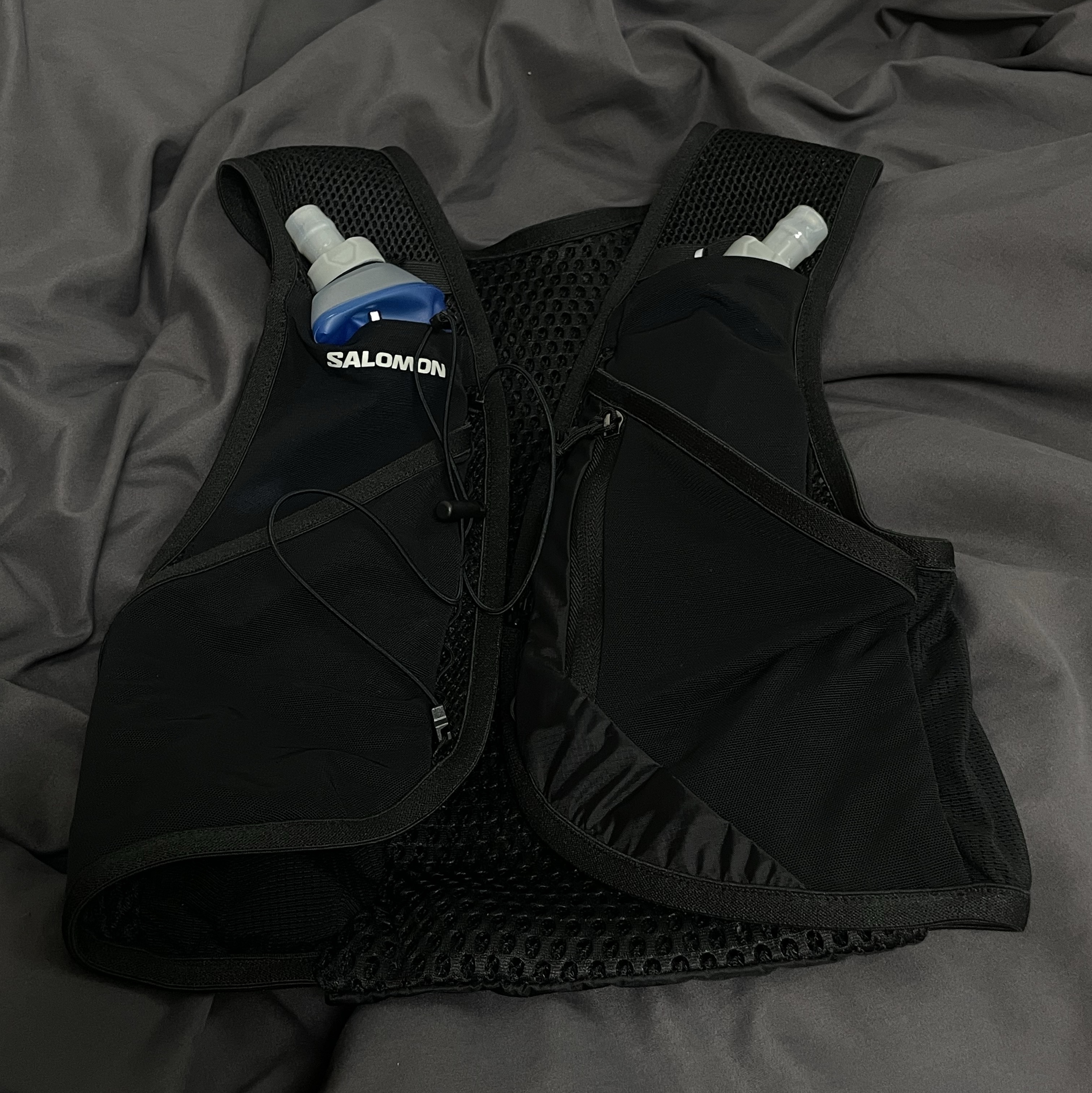 Salomon Active Skin 4 Set Black Metal, Salomon Active Skin 4 Set Black 착용 스타일