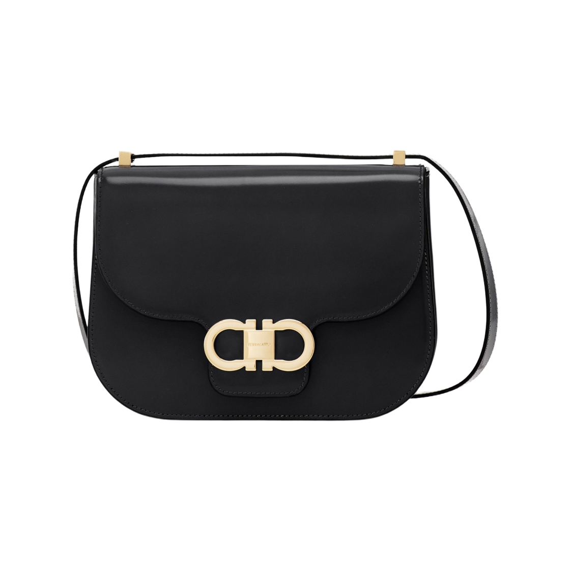 페라가모 더블 간치니 크로스바디백 블랙(Ferragamo Double Gancini Crossbody Bag Black) - 1