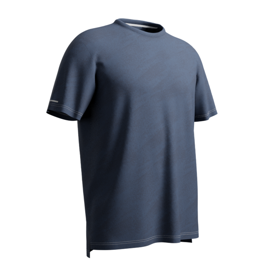 데카트론 남성 러닝 반팔 티 런 드라이 그래프 500 아스팔트 블루(DECATHLON Men's Running Short-Sleeved T-Shirt Run Dry Graph 500 Asphalt Blue)